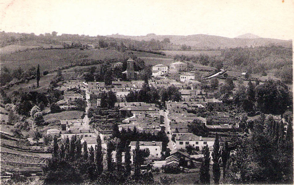 Vue ancienne du village de La Bastide Clairence