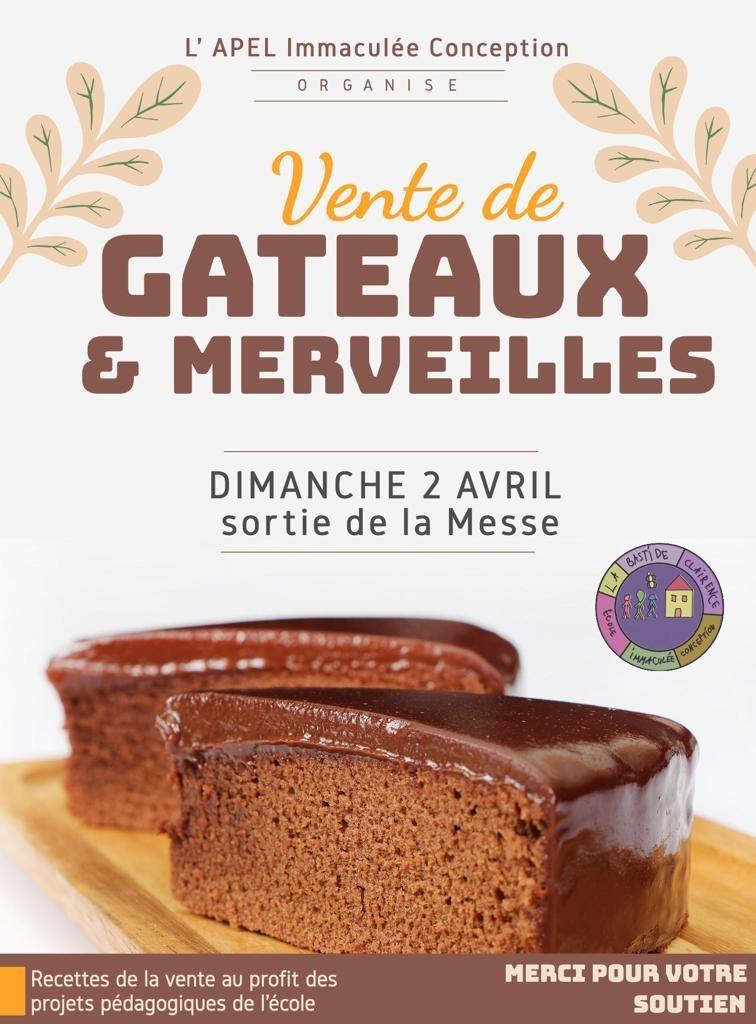Vente de gâteaux et merveilles