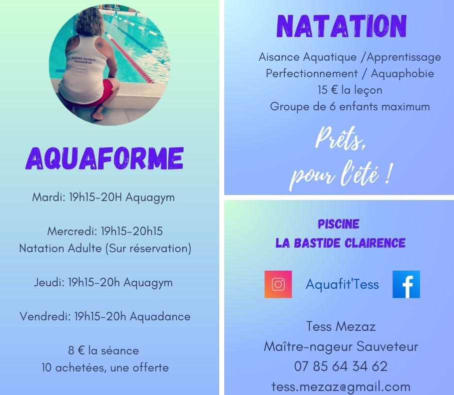 Affiche cours piscine 2023