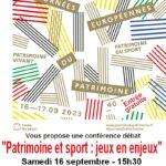 Conférence-débat "Patrimoine et sport : jeu et enjeux"