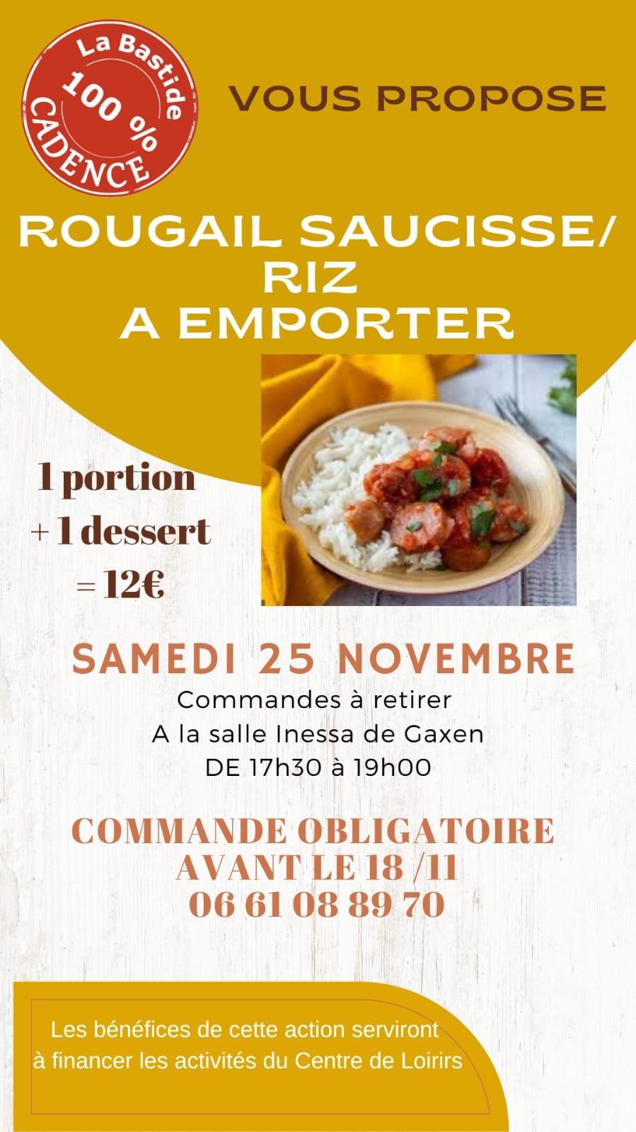Vente à emporter proposée par Cadence