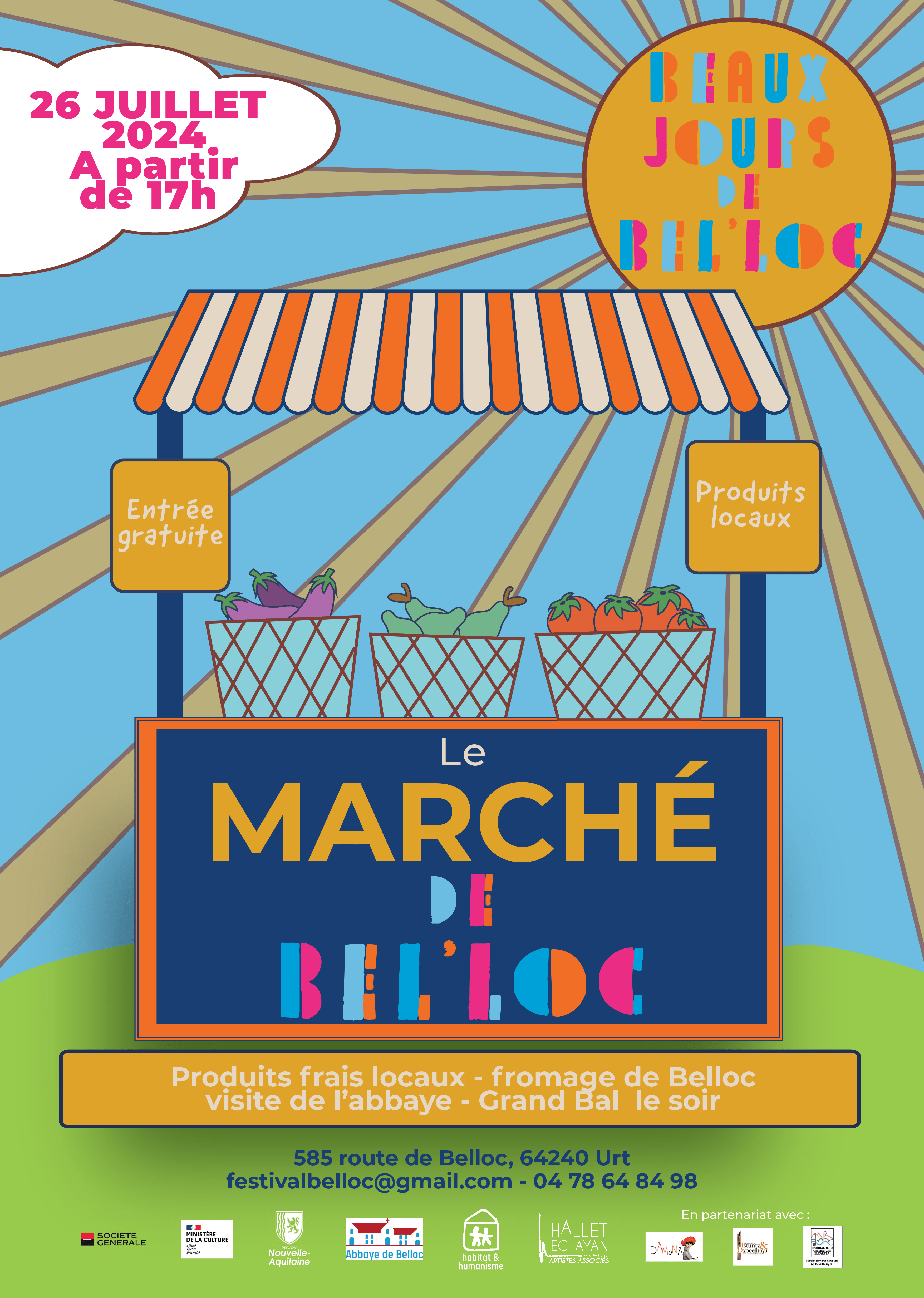 affiche marché des beaux jours de belloc 2024