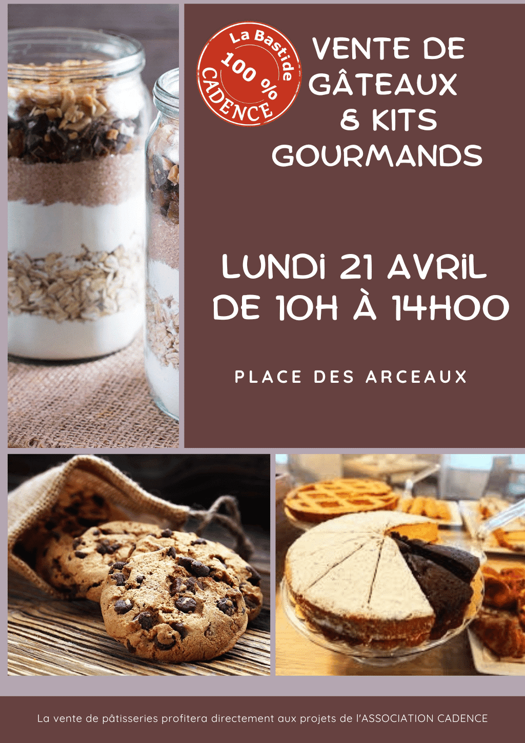 Vente gâteaux Cadence 21.04.2025
